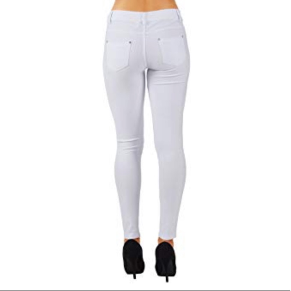 NEW White denim look long jeggings pants - Picture 3 of 4